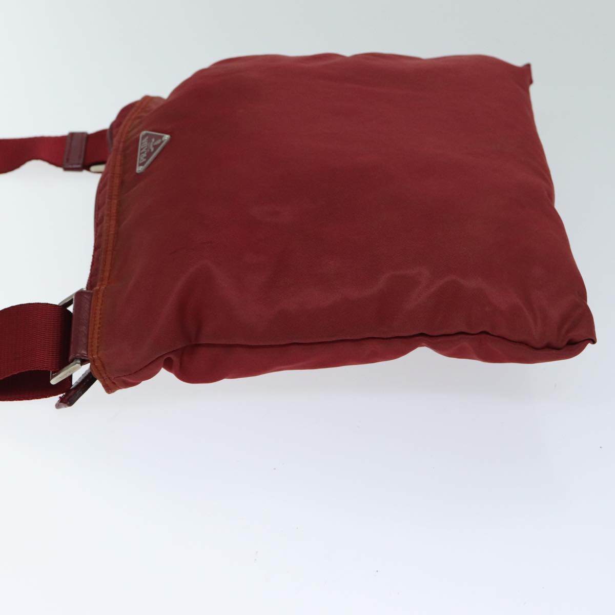 PRADA Shoulder Bag Nylon Red Auth 77080
