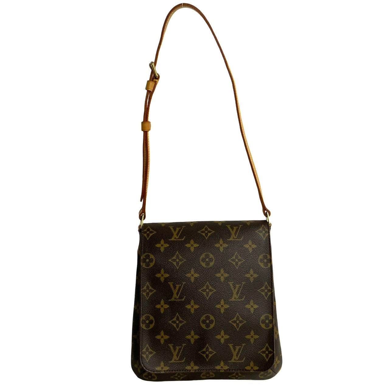 LOUIS VUITTON Shoulder Bag M51258 Leather, PVC Brown Monogram Musette salsa short mens(Unisex)