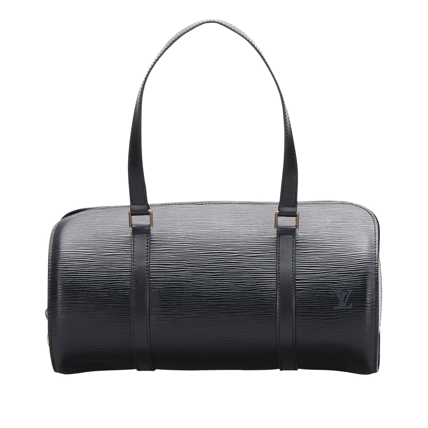 Louis Vuitton Black Leather Soufflot handbag bag