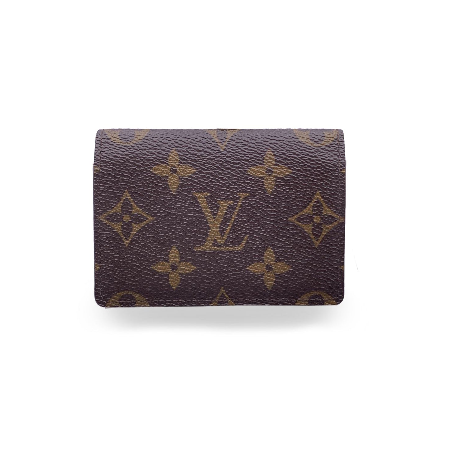 LOUIS VUITTON Monogram Brown Canvas Business Card Holder Wallet