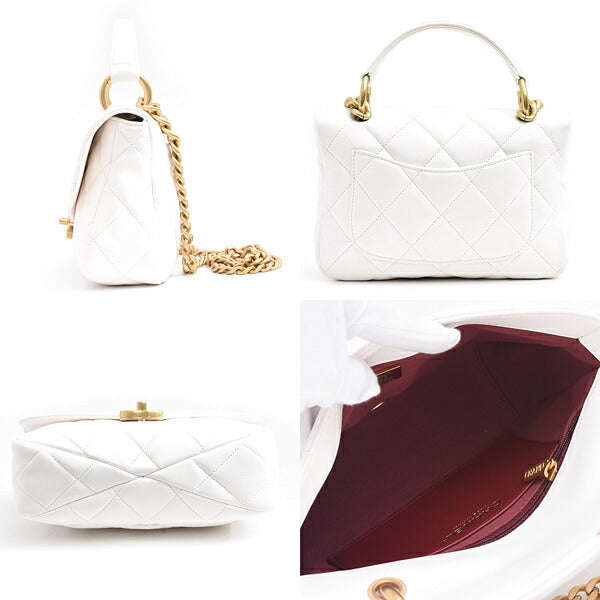 Chanel Calfskin Matelassé Chain Shoulder Bag Classic Flap