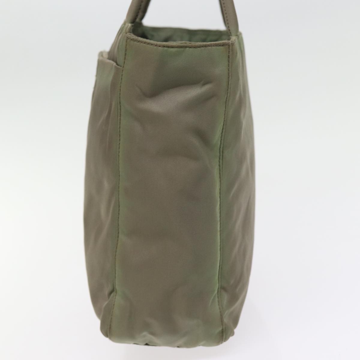 PRADA Hand Bag Nylon Khaki Auth 77350