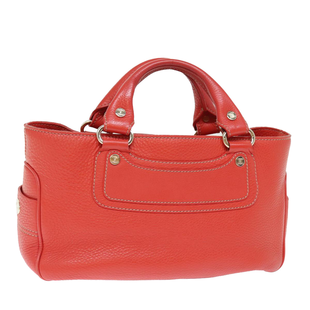 Luxury CELINE Hand Bag Leather Red  77382