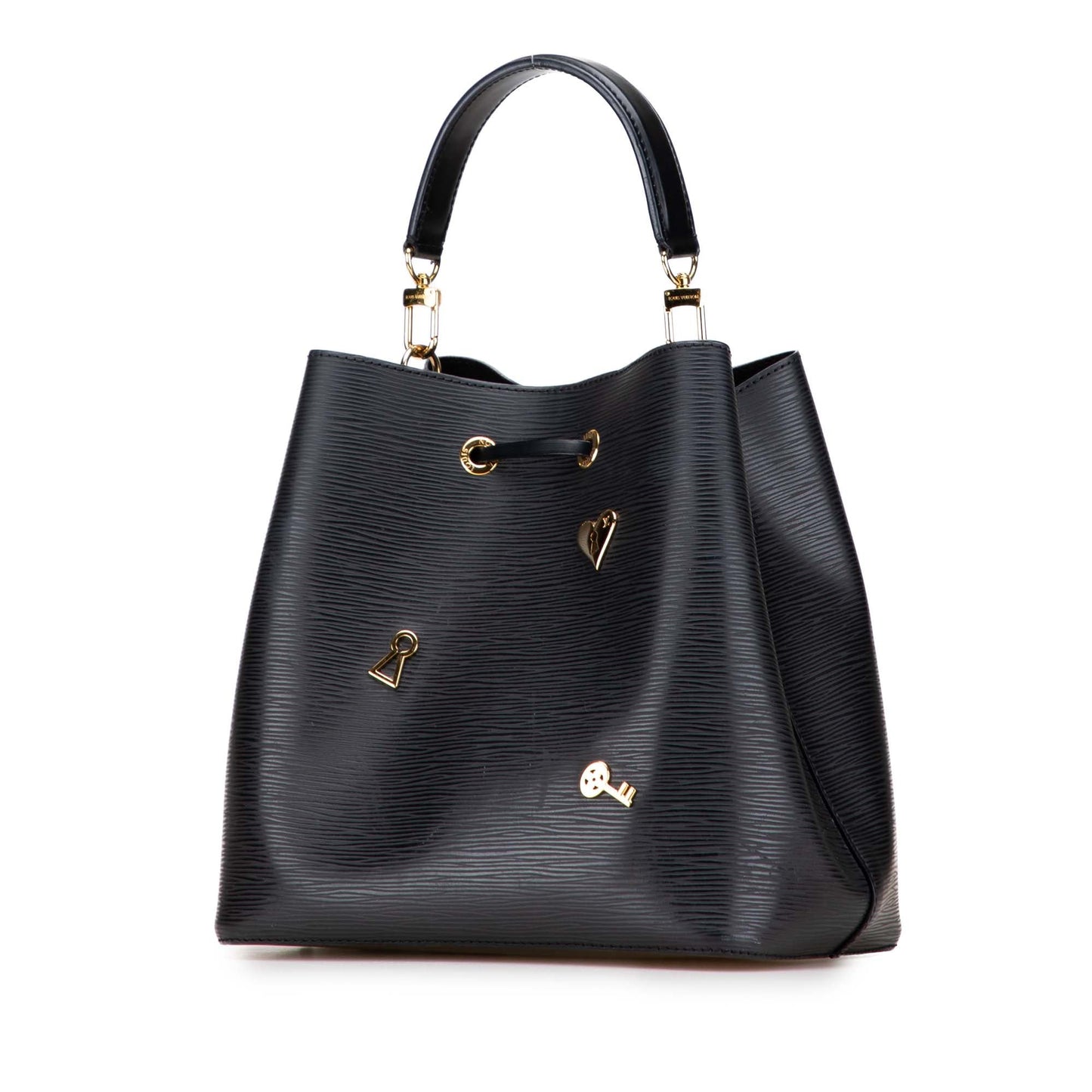 Black Louis Vuitton Epi Love Lock Neonoe Satchel