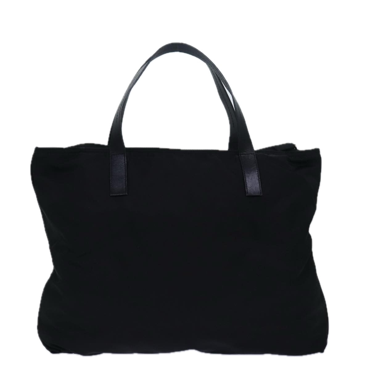 PRADA Tote Bag Nylon Black Auth 77635