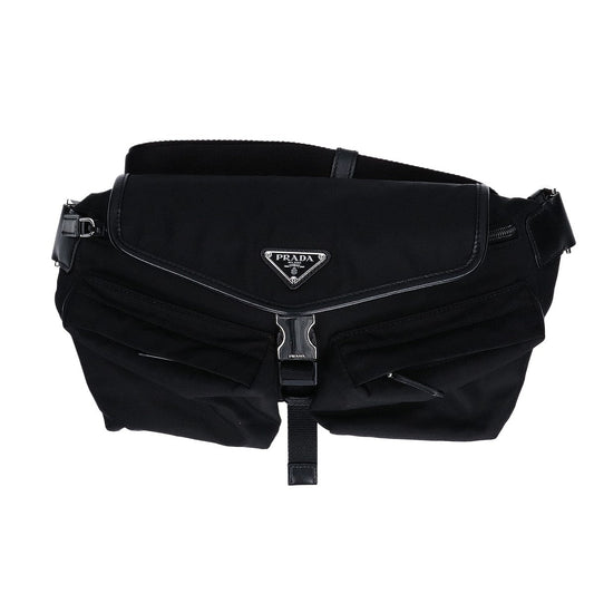 Prada 2VH174 Re-Nylon Leather Shoulder Bag