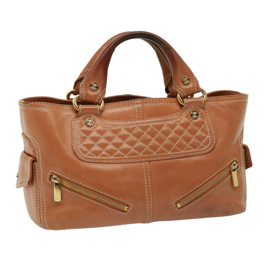 Luxury CELINE Hand Bag Leather Brown  77738