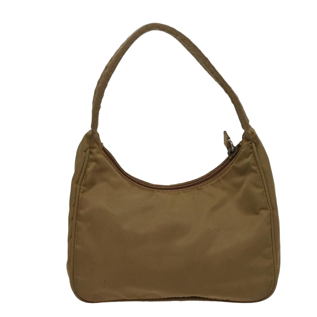 PRADA Hand Bag Nylon Beige Auth 77744