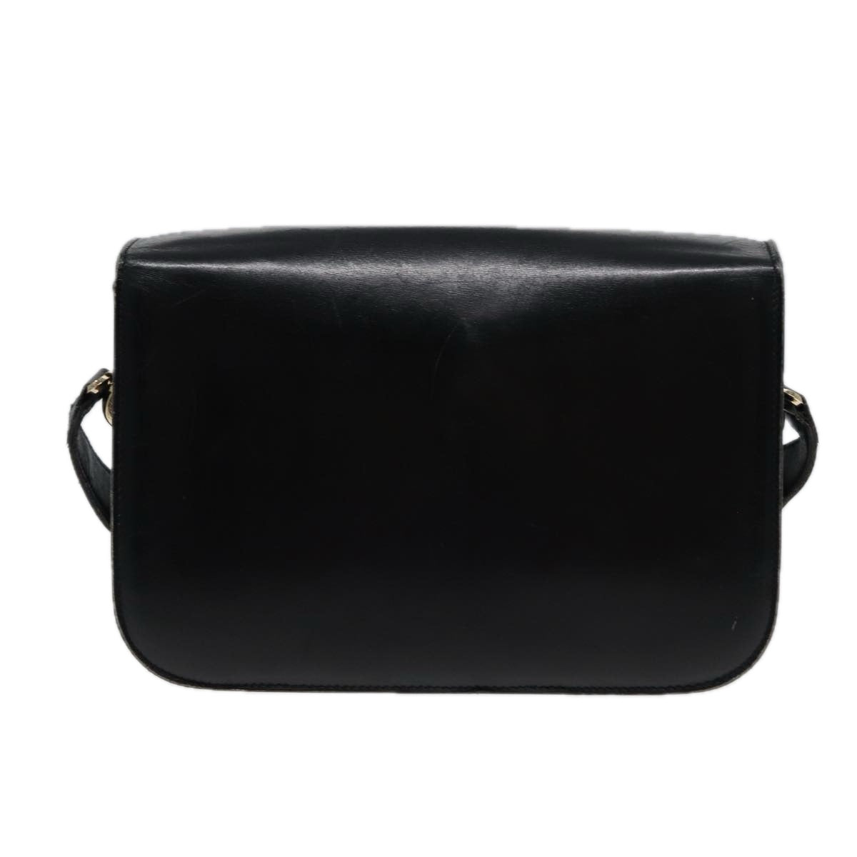 Luxury CELINE Shoulder Bag Leather Black  77808