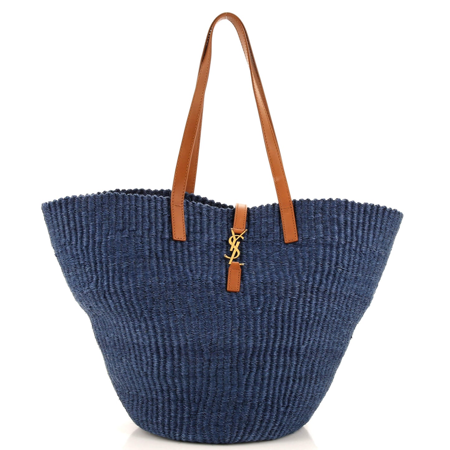 Luxury Saint Laurent Trending 2025 Monogram Panier Basket Tote Woven Raffia Medium