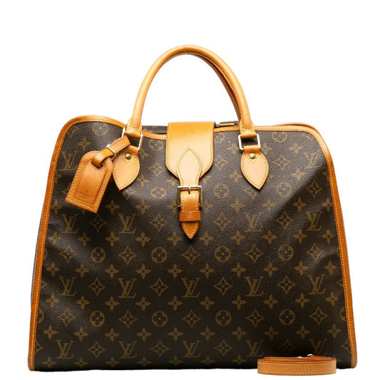 Louis Vuitton Monogram Rivoli Handbag 2WAY M53380 Brown PVC Leather Lady Louis Vuitton