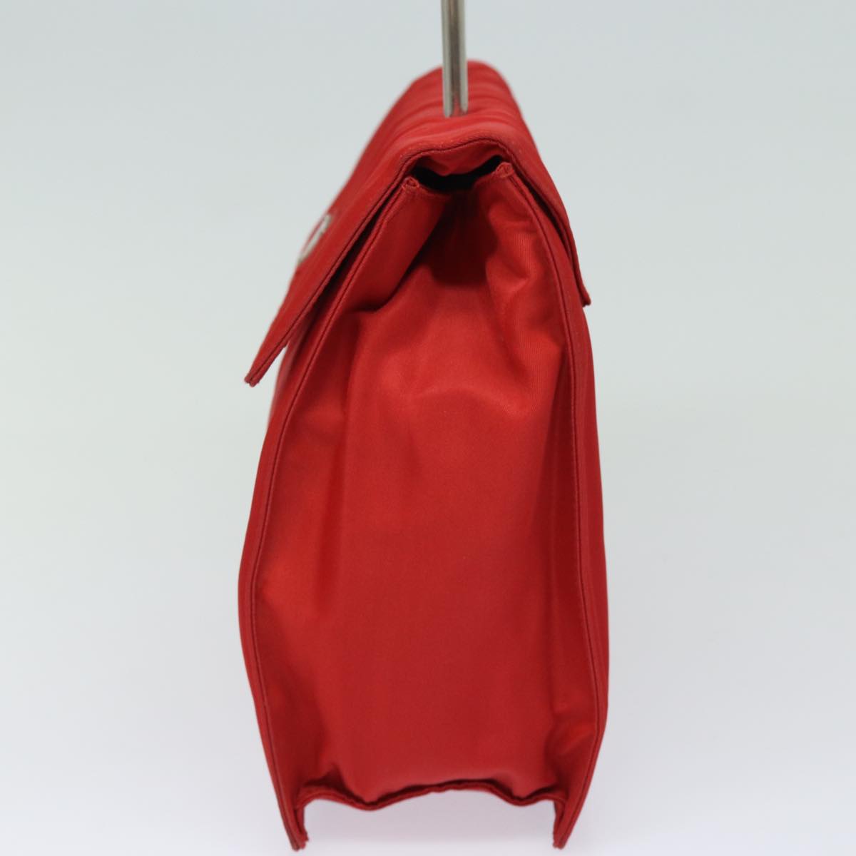 PRADA Hand Bag Nylon Red Auth 78079