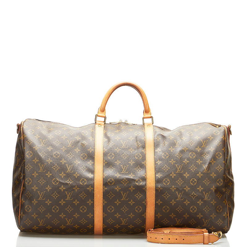 Louis Vuitton Brown Canvas Keepall Bandouli?®re 60 travel bag