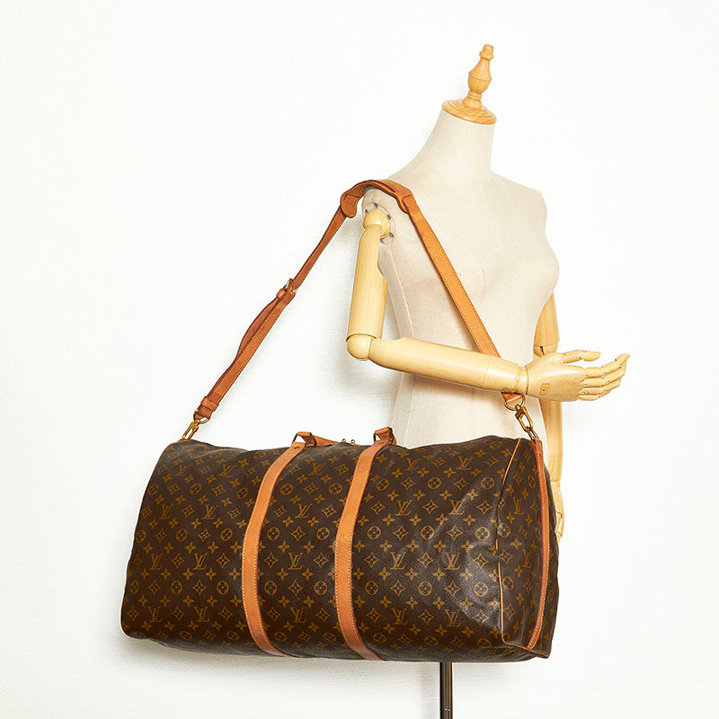 Louis Vuitton Brown Canvas Keepall Bandouli?®re 60 travel bag