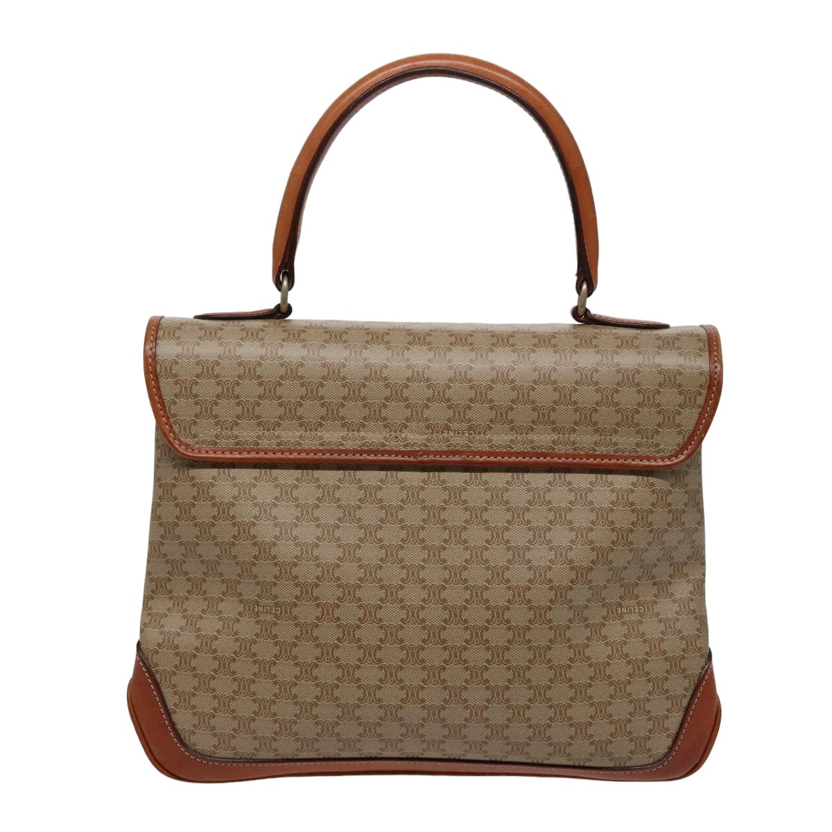 Luxury CELINE Macadam Canvas Hand Bag Beige  78226