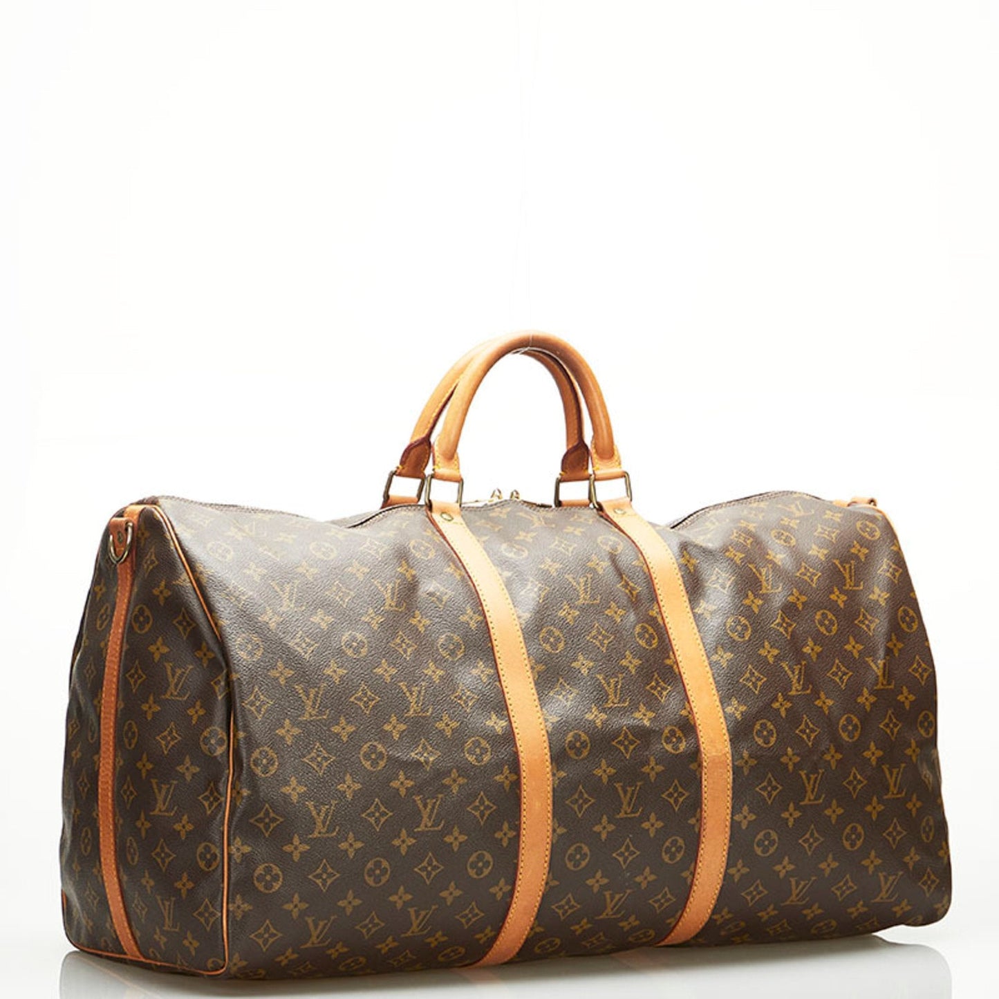 Louis Vuitton Brown Canvas Keepall 60 travel bag