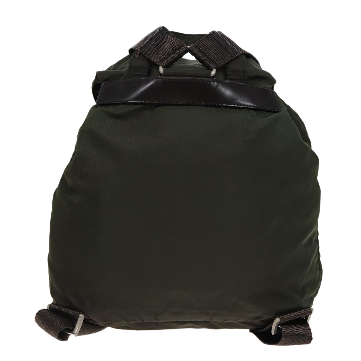 PRADA Shoulder Bag Nylon Khaki Auth 78257
