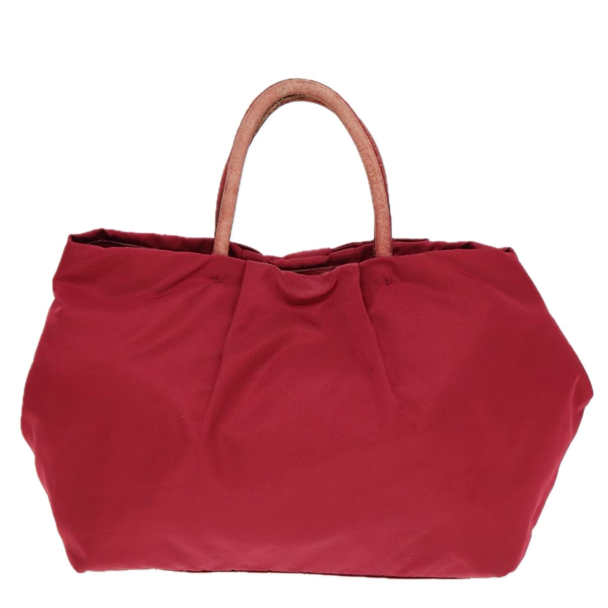 PRADA Ribbon Hand Bag Nylon Pink Auth 78261