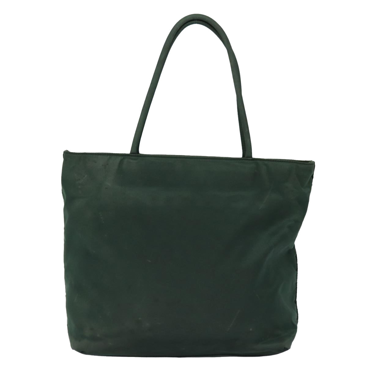 PRADA Hand Bag Nylon Green Auth 78266
