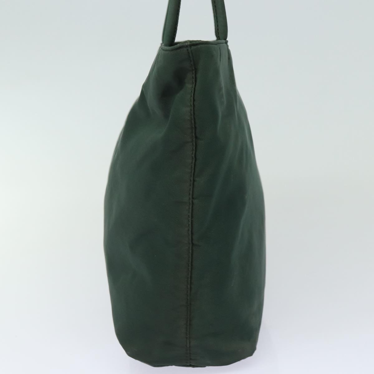 PRADA Hand Bag Nylon Green Auth 78266