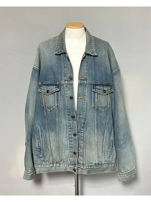 Luxury Balenciaga Trending 2026 logo print denim jacket 110