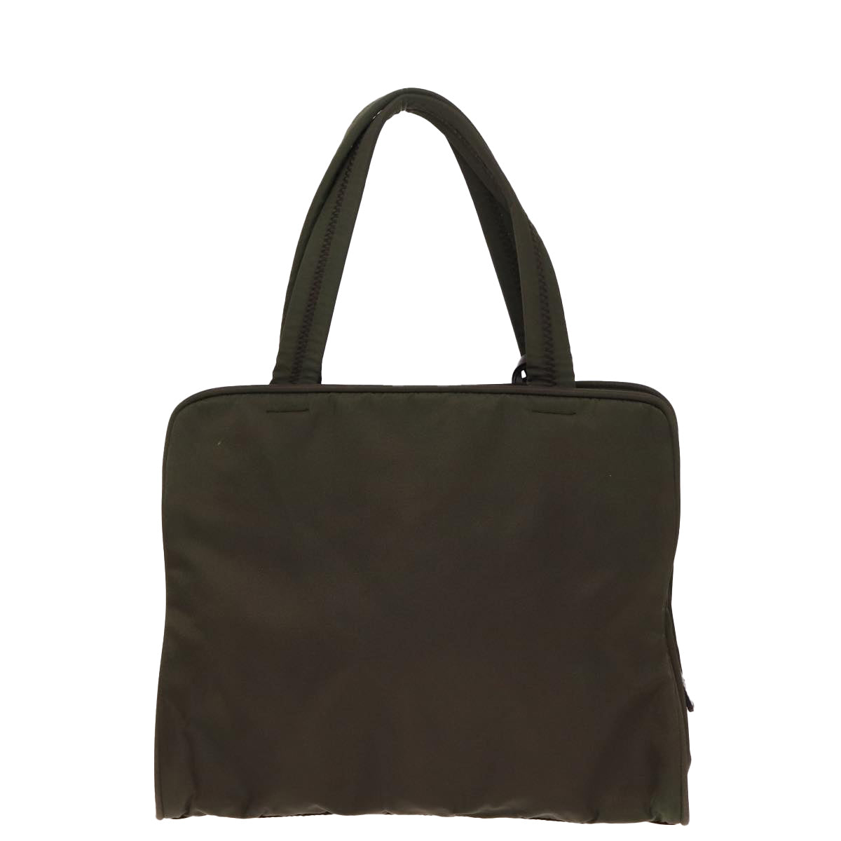 PRADA Hand Bag Nylon Khaki Auth 78419