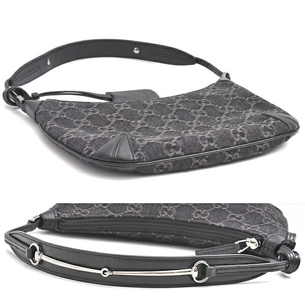 Gucci Horsebit GG Denim Shoulder Bag