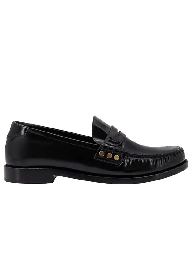 Luxury Saint Laurent Trending 2025 Monogram Penny Leather Loafer Black