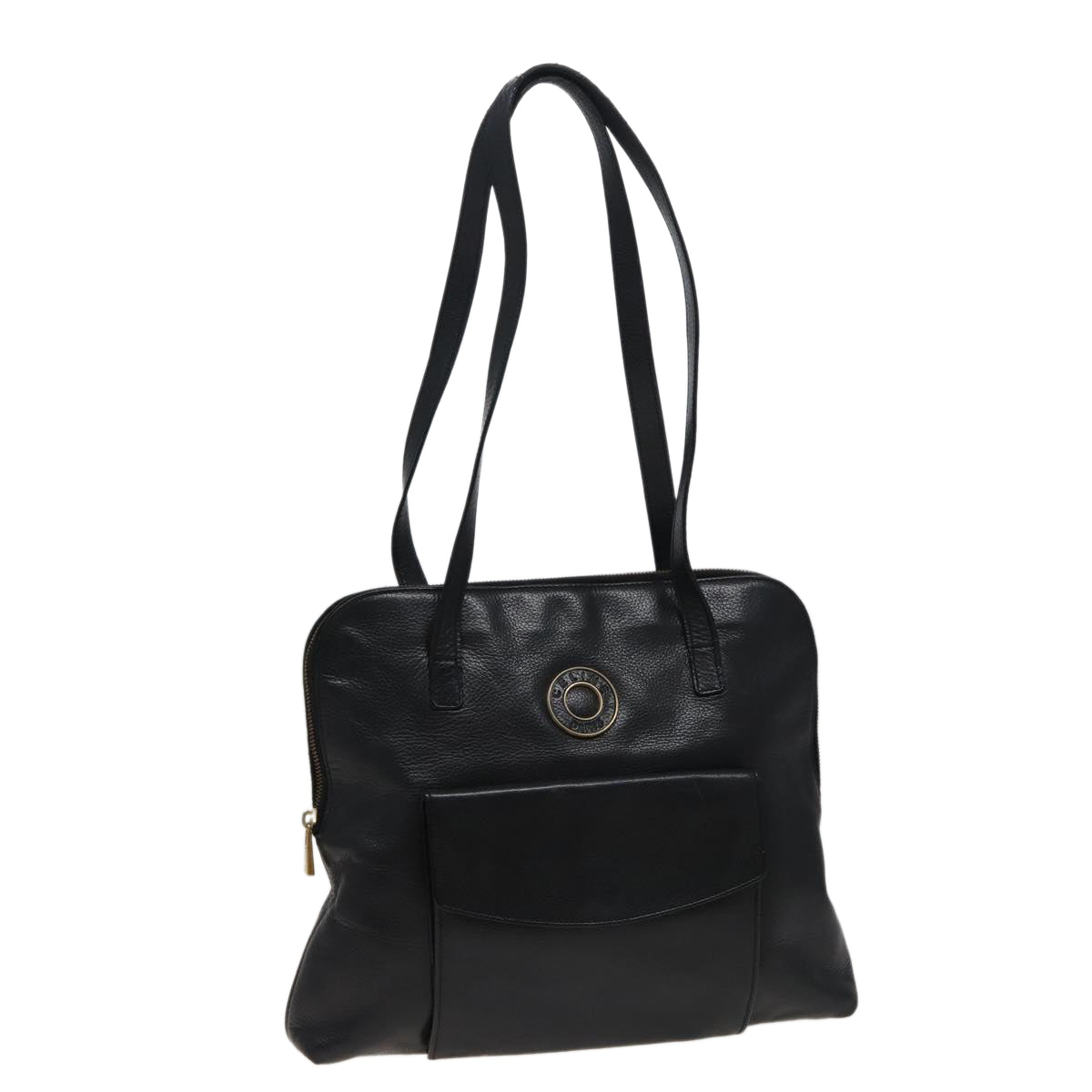 Luxury CELINE Shoulder Bag Leather Black  78547