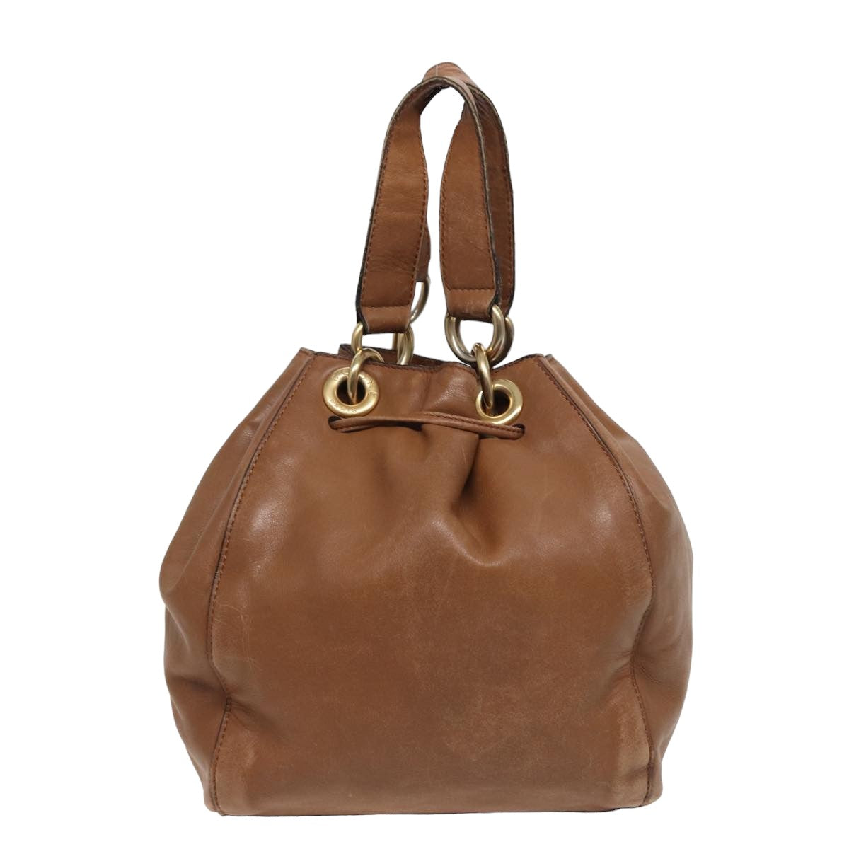 Luxury CELINE Hand Bag Leather 2way Beige  78642