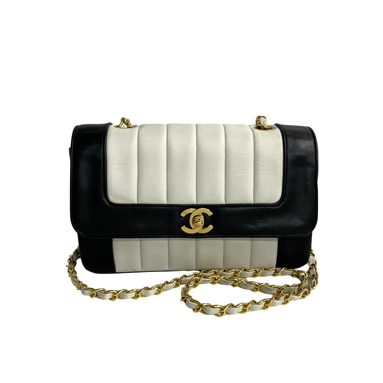 CHANEL Shoulder Bag lambskin white COCO Mark Women