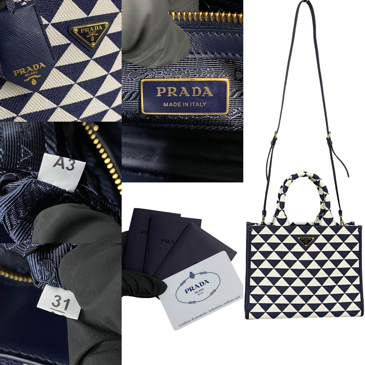 Prada Symbol Embroidery Small 2way Bag