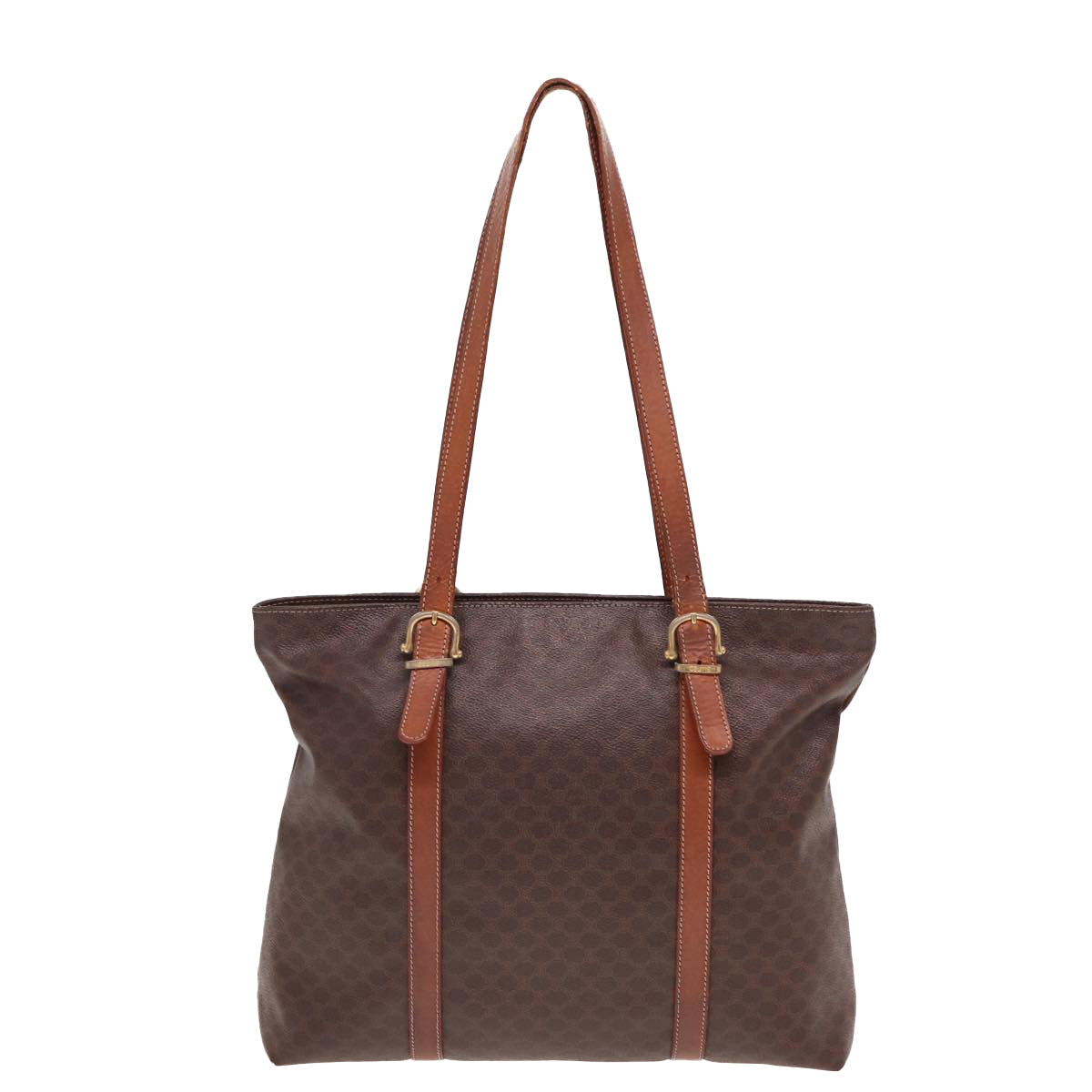 Luxury CELINE Macadam Canvas Tote Bag PVC Brown  78833