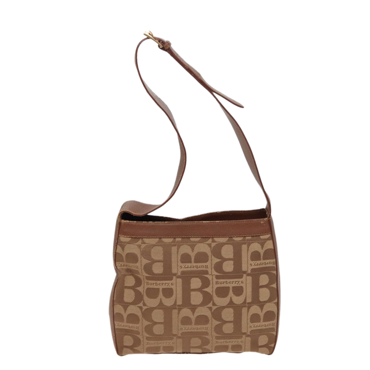 Luxury BurberrySs Shoulder Bag Canvas Brown Auth 78848