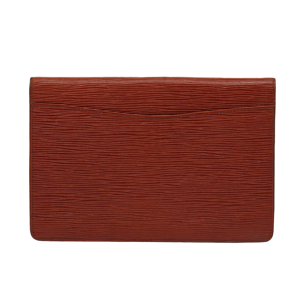 LOUIS VUITTON Epi Montaigne 23 Clutch Bag Brown M52663 LV Auth 78947