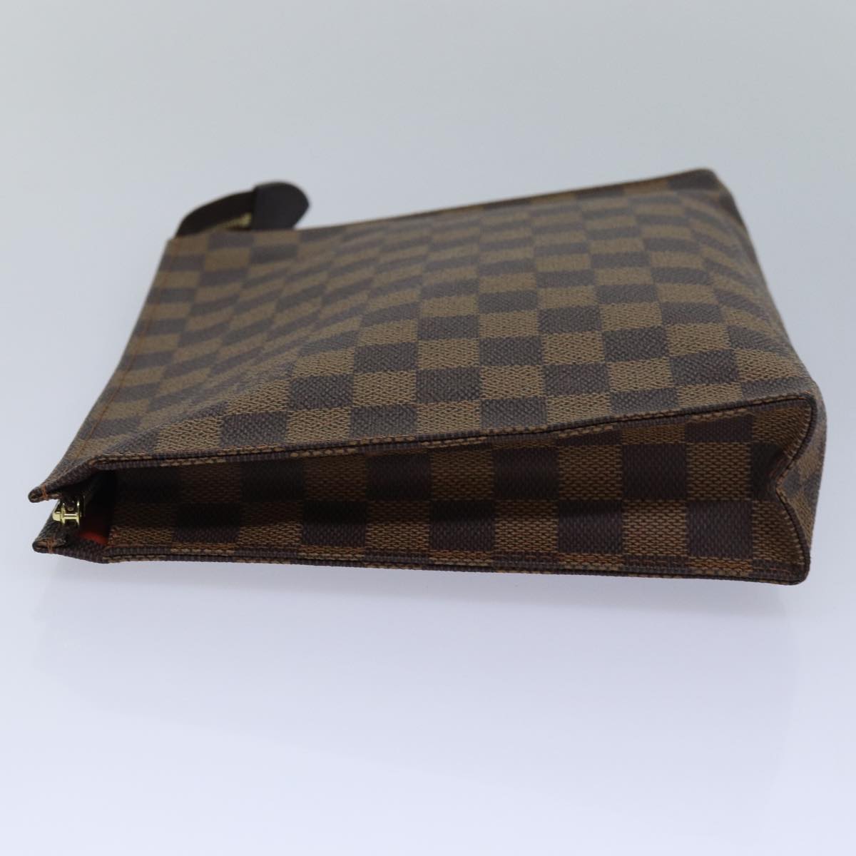 LOUIS VUITTON Damier Ebene Poche Toilette 26 Pouch N47543 LV Auth 78996