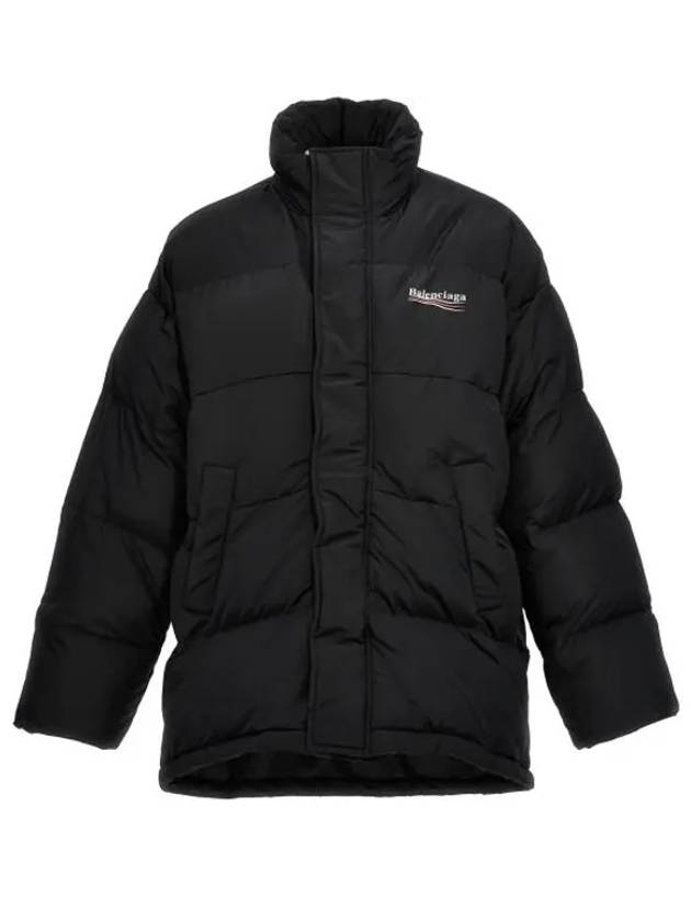 Luxury Balenciaga Trending 2026 Political Wave Logo Padding Black