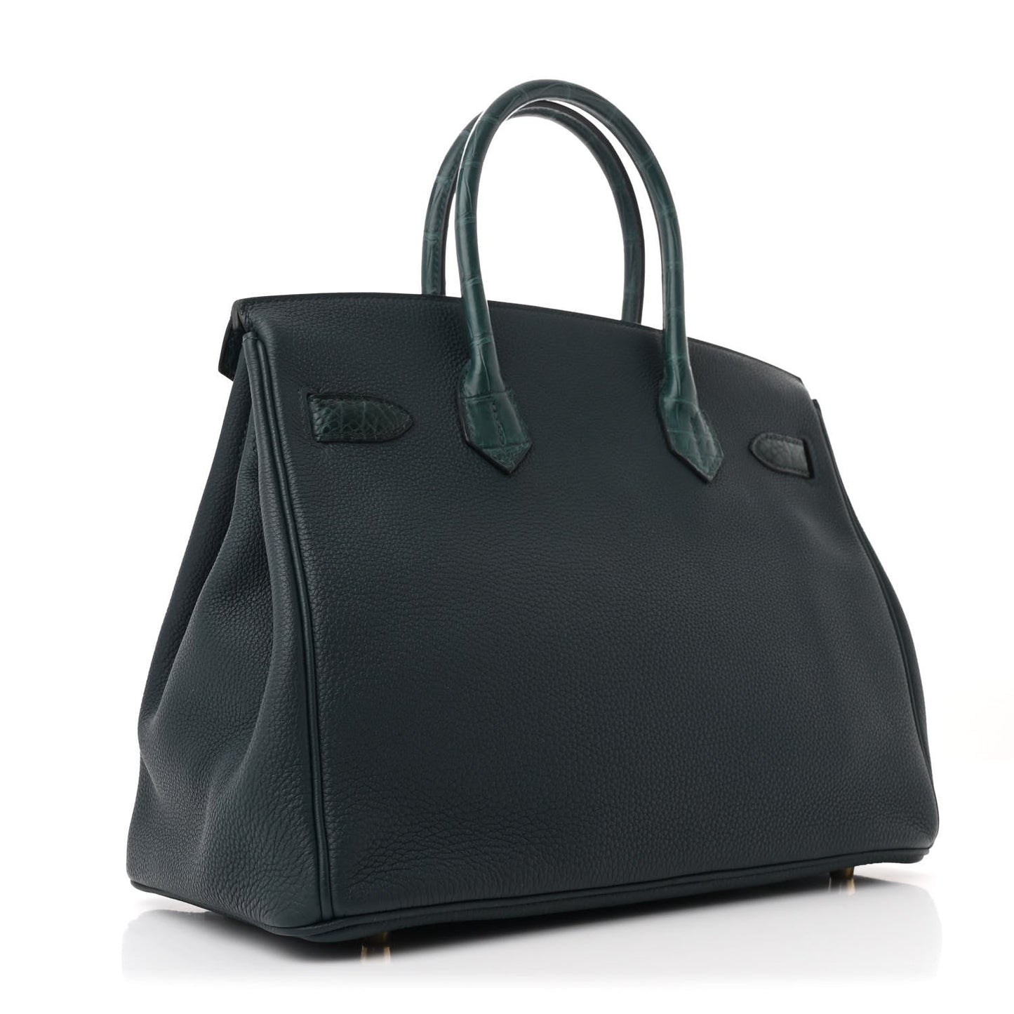 Hermes Togo Matte Alligator Birkin Touch 30 Vert Cypress