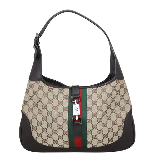 Gucci Web GG Canvas Jackie Hobo