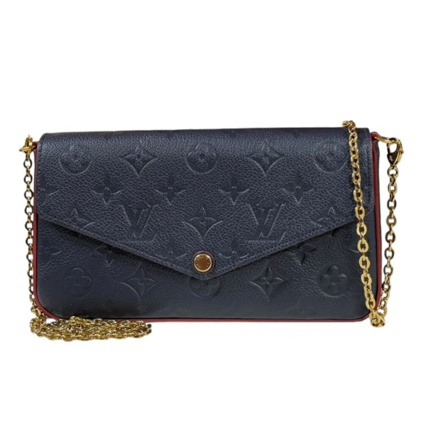 Louis Vuitton Monogram Empreinte Marine Rouge Navy Monogram Empreinte Shoulder Bag