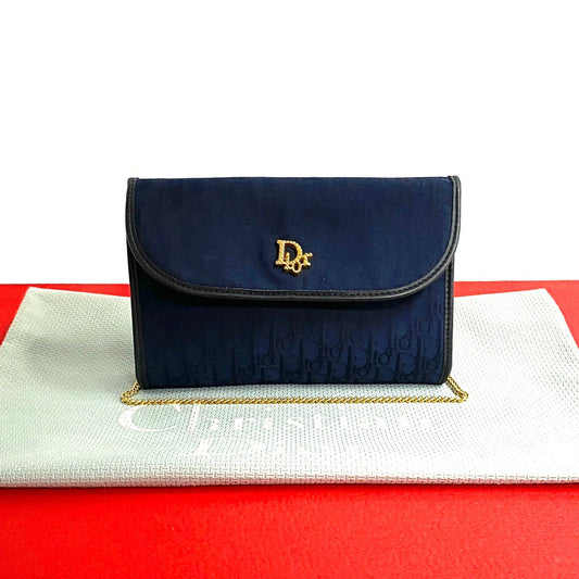 Christian Dior Trotter Canvas Leather Shoulder Bag