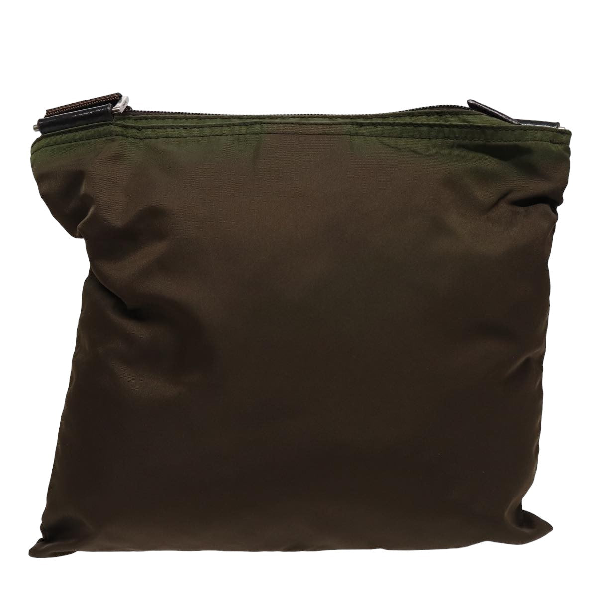 PRADA Shoulder Bag Nylon Khaki Brown Auth 79144