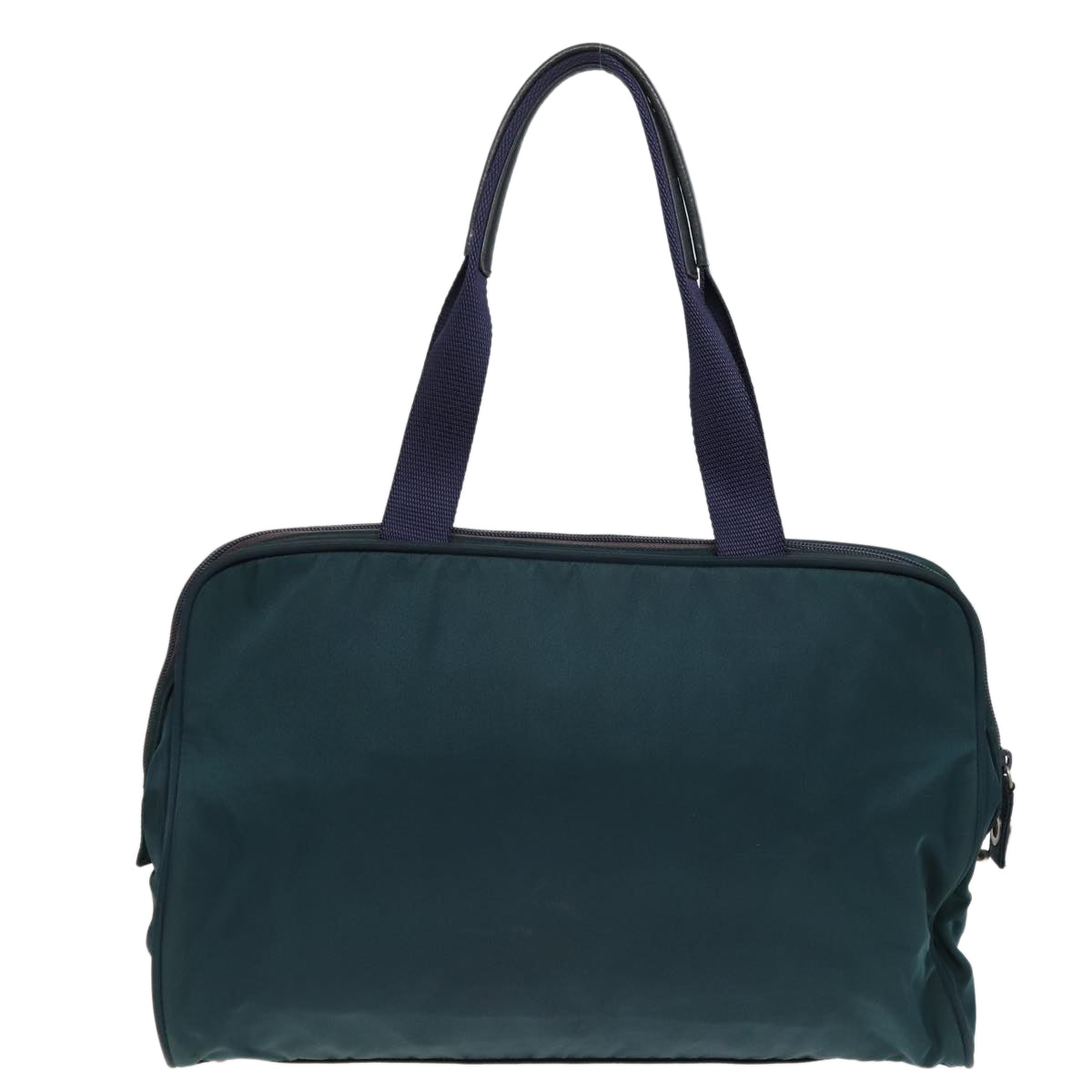 PRADA Hand Bag Nylon Green Auth 79152