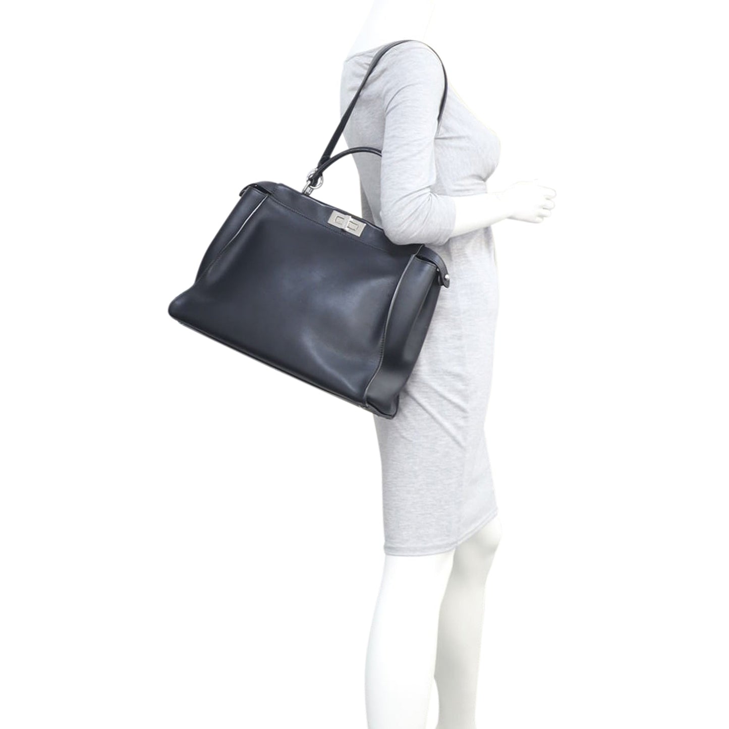 Fendi Peekaboo Large Monster Python-Trim