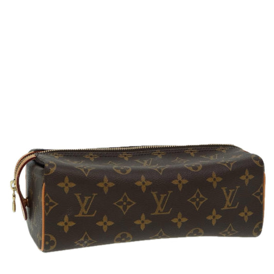 LOUIS VUITTON Monogram Trousse Patte Pression Cosmetic Pouch M47636 Auth 79342