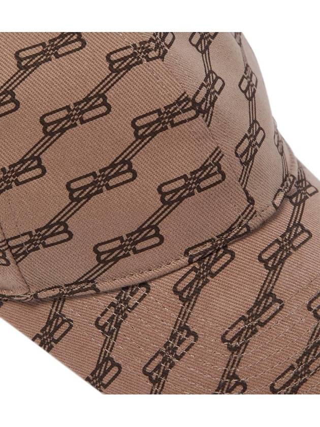 Luxury Balenciaga Trending 2026 BB Monogram Cotton Drill Ball Cap Beige
