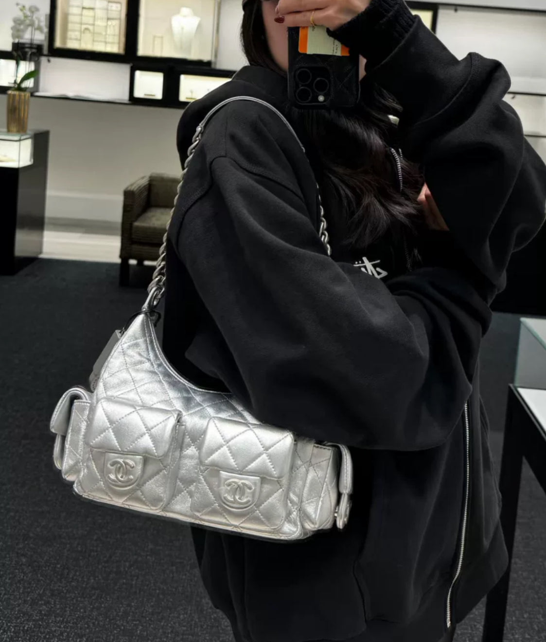 Chanel 25C Metallic Hobo Shoulder bag