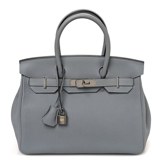Hermes Togo Birkin 30 Bleu Glacier