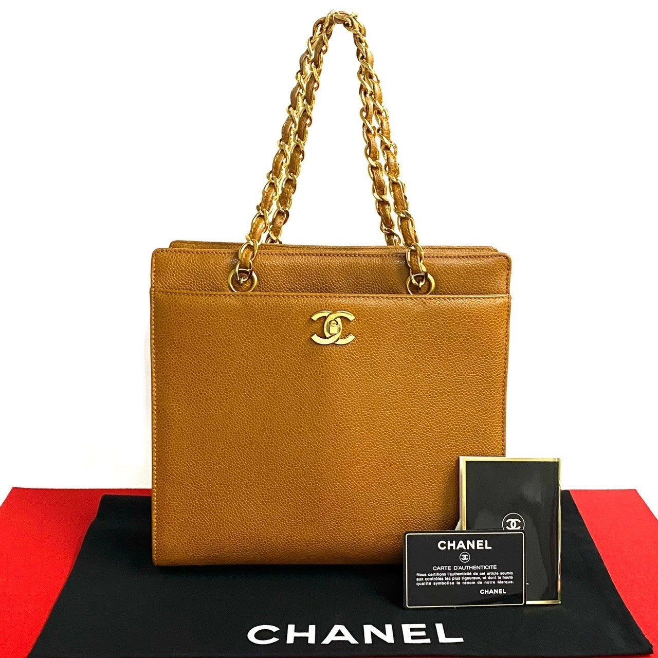 CHANEL Handbag leather Brown