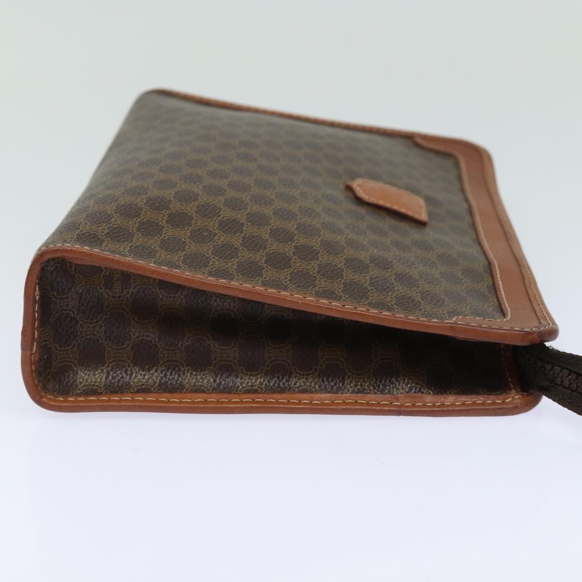 Luxury CELINE Macadam Canvas Clutch Bag PVC Leather Beige  79732
